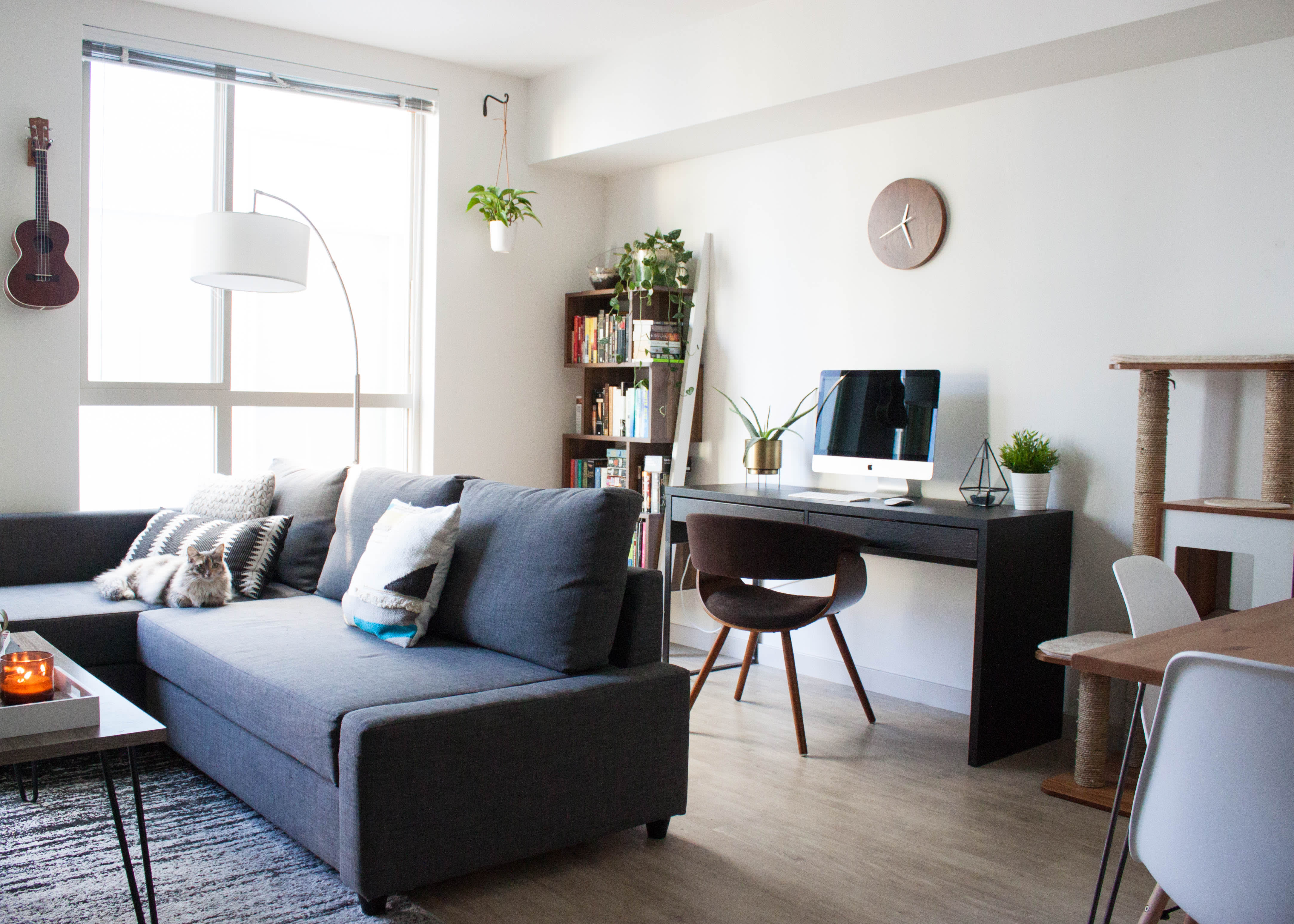 Desk in outlet living room